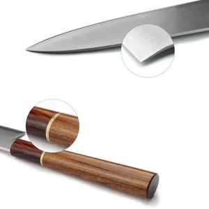 Pedidos a granel personalizados al por mayor, servicio OEM ODM, cuchillo de Chef japonés hecho a mano de acero al carbono con mango Pakka para Cocina - Product Image 3