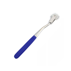 Wartenberg Neuro Pinwheel de qualité chirurgicale 1 tête poignée enduite de bleu pour les tests sensoriels couleur argent en acier inoxydable - Product Image 2