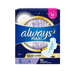 Vente en gros Always Maxi coussinets de nuit avec ailes pour femmes taille 5 absorption extra lourde doux confortable protection contre les fuites - Product Image 5