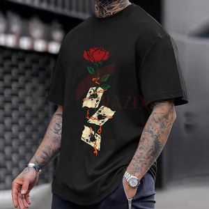 เสื้อยืดพิมพ์ลายแบบดรอปโชว์เดอร์สุดฮิตสำหรับผู้ชาย ผ้าฝ้าย 100% แห้งเร็ว ไม่ยับ ระบายอากาศดี สวมใส่สบาย - Product Image 4