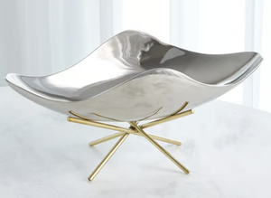 Cuencos decorativos de forma redonda de primera calidad Cuenco hecho a mano Utensilios de cocina Servicio de metal clásico - Product Image 2