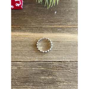 Southwest Made 3MM Sterling Silver Rhodium Plated <b>Jade</b> Stacker <b>Ring</b> Dainty Fine Gemstone Jewelry for Everyday Wear - Product Image 3