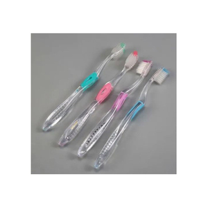 แปรงสีฟันพลาสติกแบบใช้แล้วทิ้งพร้อมขนแปรงอ่อนนุ่มดีไซน์รูปเพชรครึ่งใส - Product Image 1