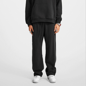 Flyingkick Enterprises Men's Flare <b>Stacked</b> Sweat Pants Fleece <b>Joggers</b> High Waist Winter Lightweight 50% Cotton 50% Polyester - Product Image 1