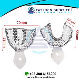 6 Piezas de Bandejas Dentales de Acero Inoxidable para Impresiones Dentales, Autoclavables, Instrumentos para Dentaduras Postizas, Herramientas de Dentista, Bandeja para Guardar Dientes - Product Image 4