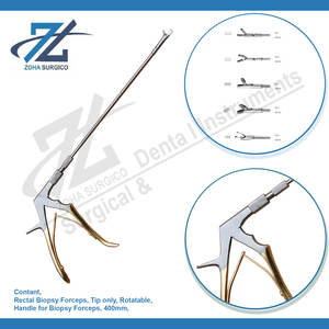 Pince à biopsie rectale pointe uniquement rotative Fig. 2 poignée pour pince à biopsie 400mm fabricant d'instruments chirurgicaux au Pakistan - Product Image 3