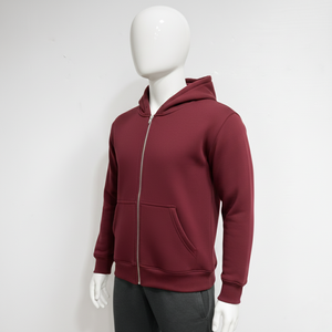 เสื้อฮู้ดซิปผู้ชายสไตล์สตรีทแวร์แนววินเทจ ผ้าหนา 360gsm ทรงหลวม ล้างสีแบบแอซิดวอช คุณภาพสูง สำหรับฤดูใบไม้ร่วง - Product Image 2