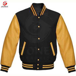 เสื้อแจ็กเก็ตผ้าฝ้ายกำมะหยี่สำหรับผู้ชายเสื้อแจ็กเก็ตทีมโรงเรียนผ้าคอตตอนผ้ากำมะหยี่สำหรับฤดูหนาวปรับแต่งได้สีขาวดำ - Product Image 1