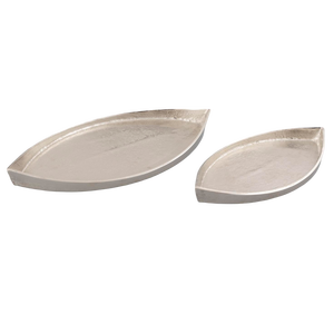 ถาดโลหะหล่อสลัดทรงรีสีทองแบบโบราณพร้อมถาดชุบเงินถาดสำหรับตกแต่งโต๊ะ - Product Image 3