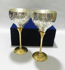 Rustic Finish Brass <b>Wine</b> <b>Goblet</b> Engraved Handmade Chalice Vintage Metal Drinking Cup Antique Style Barware Wedding Gift Decor - Product Image 3