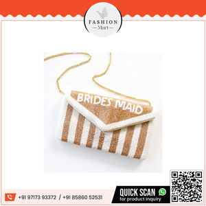 Bolso de Mano de Lujo con Cuentas para la Noche, Correa de Cadena, Estilo Moderno, Forro de Algodón Liso, Cierre Magnético, Diseño Personalizado para Bodas - Product Image 5
