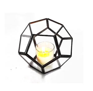 Contenedor de Terrario de diamante geométrico de Metal y vidrio, portavelas de exhibición, pieza central, ventana, vela, linterna, maceta - Product Image 2
