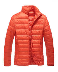 Chaqueta Acolchada Ultraligera de Invierno para Hombre, Chaqueta Ligera con Cierre y Cuello de Tela Tejida - Product Image 3