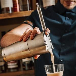 Professional Stainless Steel Hawthorne Cocktail Strainer With <b>Tight</b> Coil Spring Smooth Controlled Pour Essential Bar Tool - Product Image 4