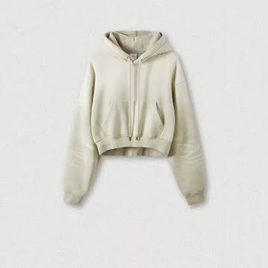 เสื้อฮู้ดขนแกะสไตล์วินเทจผ้าฟลีซเป็นมิตรต่อสิ่งแวดล้อมสำหรับผู้หญิงโลโก้แบบกำหนดเองด้านหน้าโอเวอร์ไซส์ใส่เล่นกีฬากลางแจ้งมีฮู้ด - Product Image 4