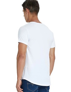 T-shirt surdimensionné personnalisé col rond épaule tombante lâche hommes poids lourd respirant 280gsm100% coton BlankT Shirt - Product Image 3