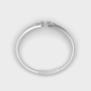 IGI Certified Multi-Row Baguette / Princess & Round Diamond Designer <b>Bracelet</b> in 9K Yellow / White / Rose Gold - Product Image 4