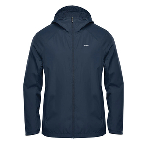 Customized Lightweight Breathable Waterproof Zipper <b>Hooded</b> Unisex <b>Soft</b> <b>Shell</b> Adjustable Waist All Seasons Windbreaker <b>Jacket</b> - Product Image 1