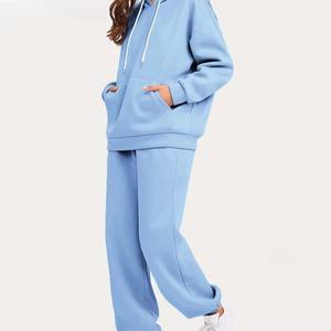 Survêtements décontractés unisexe personnalisés pour femmes grandes tailles, pull épais vierge brodé sur mesure, fabriqué en usine - Product Image 2