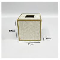Boîte de distributeur de mouchoirs en papier nordique personnalisée support de voiture en cuir en bois blanc argent or pour emballage en carton d'hôtel