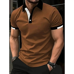 เสื้อโปโลแขนสั้นสำหรับผู้ชาย, เสื้อโปโลพิมพ์ลายสตรีทพลัสไซส์3D เสื้อยืดโปโลแขนสั้นสีพื้นสำหรับฤดูร้อน - Product Image 3