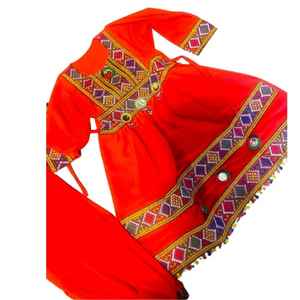 Custom Flared Afghani Maxi <b>Dress</b> Embroidery Lace Comfortable Fit Custom Fabric Made for Afghan <b>Dresses</b> Kid's Custom Sizes Design - Product Image 1