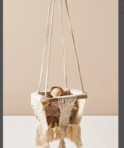 First BirthdayShower COTTON HANDMADE NATURAL Baby <b>Swing</b> Set Style Color Baby Bedside Sleeper - Product Image 1