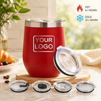 Gobelet à vin 12oz rouge, Tasses à vin personnalisées, Tasses mignonnes en forme d'œuf, Bec verseur pour bouteille de vin, Bouteilles isothermes classiques, Thermos isothermes sous vide
