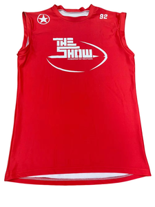 Uniformes de football de drapeau de compression sublimés personnalisés PURE Performance Capuche Réservoir Chemises de compression sans manches Maillots de football - Product Image 4