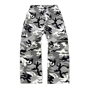Personalizado Europeo Americano 100% algodón cremallera pulóver Sudadera con capucha pantalones de chándal de gran tamaño Casual pantalón de pierna ancha Streetwear para invierno - Product Image 5