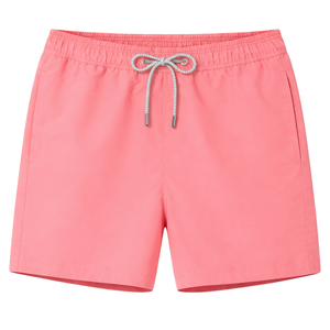 Shorts de bain pour hommes, séchage rapide, légers, vêtements de bain d'été avec taille élastique, cordon de serrage, poches, trunks - Product Image 1