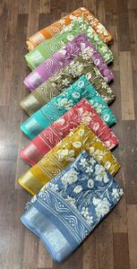 Lilen, la mejor calidad, tela suave, estilo moderno, Sari estampado con blusa, fiesta de boda sin peso y Diwali adecuado - Product Image 5