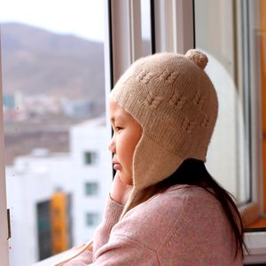 100% ออร์แกนิกหมวกถักไหมพรมแคชเมียร์แท้สำหรับเด็ก1-5ขวบอบอุ่นและชุ่มชื้นและนุ่ม - Product Image 5