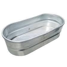 Galvanized Steel Oval Planter <b>Tub</b> Standard Oval Galvanized Steel <b>tub</b> planter - Product Image 3