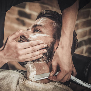 Rasoirs droits pour hommes Rasoirs de barbier classiques à manche en bois de hêtre pur Rasoir préliminaire en acier inoxydable aiguisé - Product Image 3