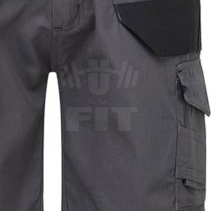 Vente en gros Short cargo unisexe Mid Fitness taille élastique en coton personnalisé High Street Solid Pattern Logo Decoration Men's Work - Product Image 6