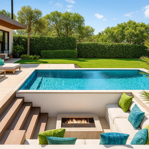 Biệt thự sang trọng đã sẵn sàng thực hiện hồ bơi Hệ thống lọc 14x42 Acrylic hồ bơi sợi thủy tinh hồ bơi Kit sẵn sàng để tàu - Product Image 6