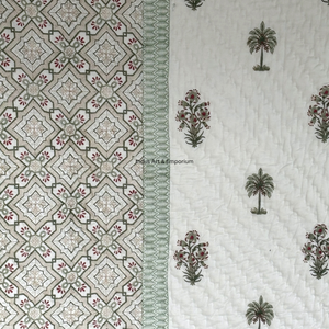 Couette imprimée bloc main personnalisée en gros 100% coton Jaipuri Razai textile de maison de luxe - Product Image 5
