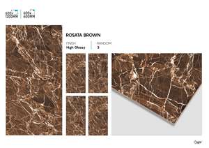 Azulejos de Porcelana Modernos de Alto Brillo, 600x600 mm, Acabado Pulido, para Diseño de Interiores Elegante - Product Image 4