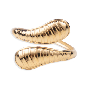 CUCOCUCA YXQ R241 Anello in Acciaio Inossidabile Placcato Oro di Alta Qualità, Resistente all'Ossidazione, Eleganza Squisita per Uso Quotidiano - Product Image 1