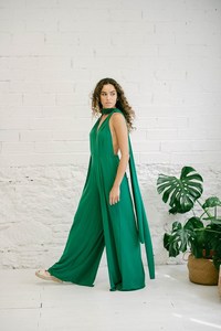 ชุดจั๊มสูทแมกซี่สำหรับเพื่อนเจ้าสาวชุดจั๊มสูทปาร์ตี้มาร์ซาลากางเกงอินฟินิตี้สำหรับงานปาร์ตี้มีให้เลือกหลายสี - Product Image 3