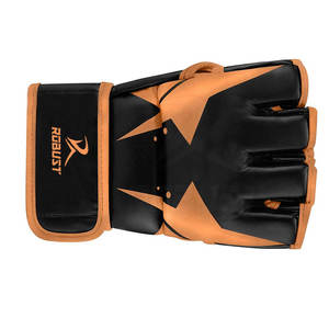 Gants de MMA en cuir pour l'exercice et les entraînements de boxe avec design flexible, fermeture auto-agrippante et grip antidérapant - Product Image 6