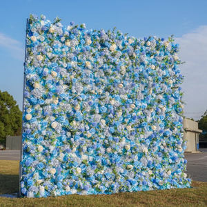 ฉากหลังผ้าม่านม้วนเก็บได้ลายดอกกุหลาบสีชมพู 5 มิติ ขนาด 8x8 ฟุต สำหรับตกแต่งงานแต่งงาน - Product Image 5