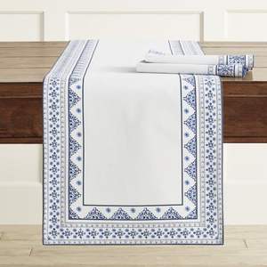 Camino de Mesa de Lino Ecológico con Bordado Artesanal, Ideal para la Decoración Diaria de la Mesa de Comedor en Espacios Conscientes - Product Image 1