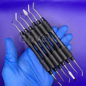 Juego de Instrumentos Dentales para Rellenos de Composite, Manual, de Acero Inoxidable Pulido, Herramientas para Examen y Cirugía Oral - Product Image 2