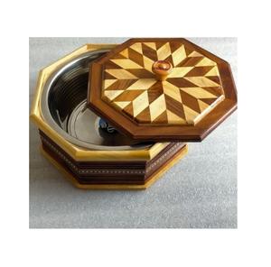 Olla caliente de diseño moderno para servir comida, olla caliente de madera y acero inoxidable de calidad de lujo con tapa, olla caliente de Indian Metal World - Product Image 2