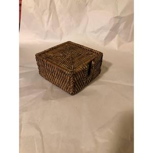 Sous-verres ronds en bois de canne en rotin sous-verres en bambou faits à la main pour sous-verres en osier de rotin pour salon hôtel - Product Image 6