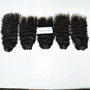 Extensiones de Cabello Humano Virgen Indio Remy sin Procesar, Ondulado Profundo, Doble Trama a Máquina, Alineación de Cutícula, Fabricadas - Product Image 4