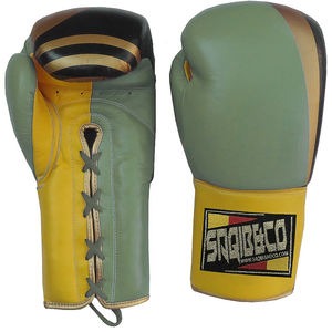 Gants de kickboxing lacés bleus MMA Training 12oz Gants de boxe Gants de sparring et débutants Engrenages de boxe - Product Image 2