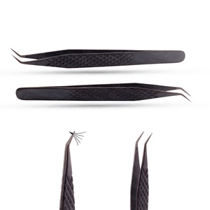 Pinzas japonesas de acero inoxidable para extensión de pestañas, para piel muerta, ligeras, para artistas, para mujeres, con logo personalizado - Product Image 5